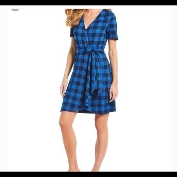 Draper James Buffalo Plaid Wrap Dress - Picture 8 of 12